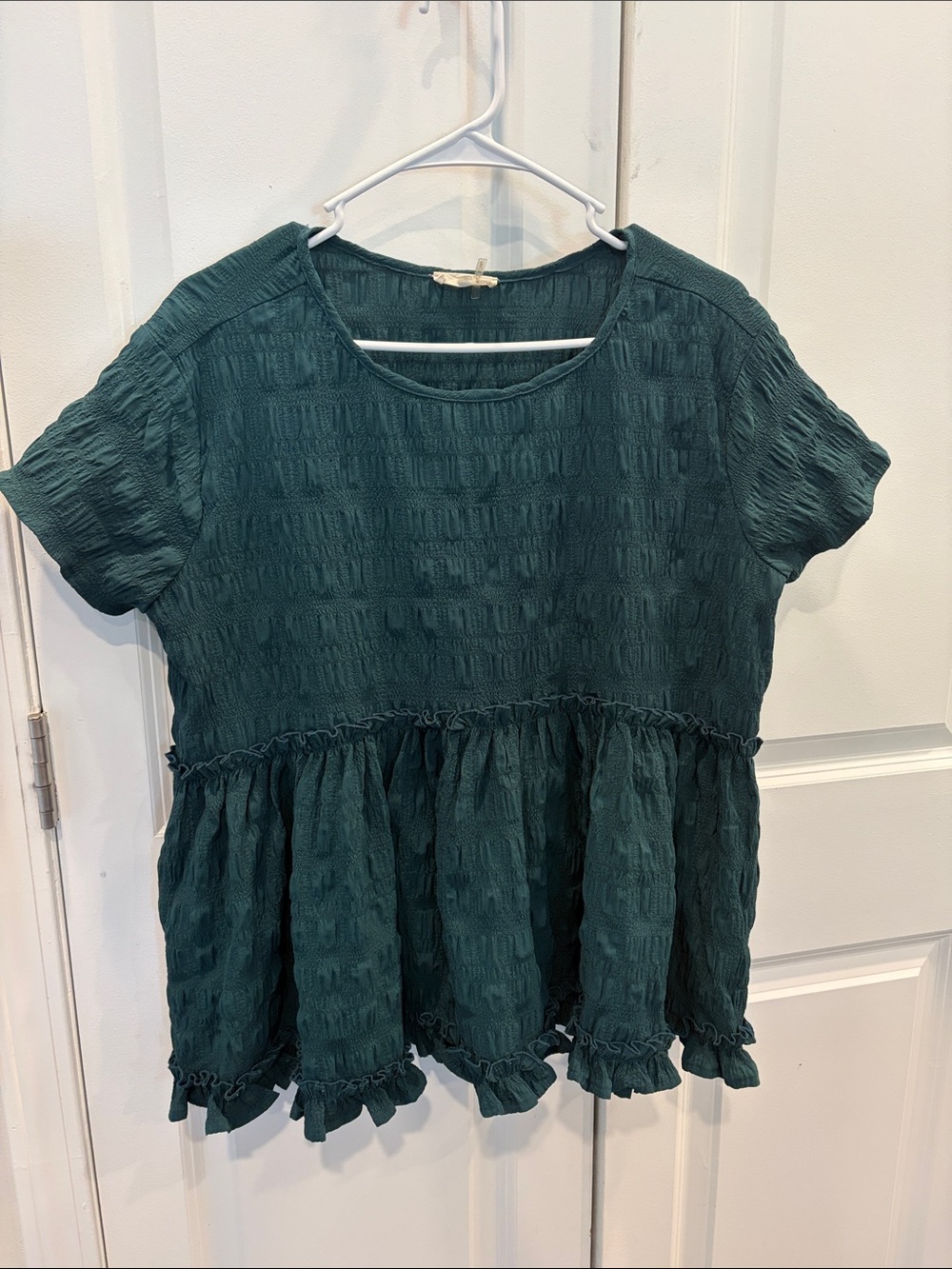 Entro Peplum Short Sleeve Top - Oversized